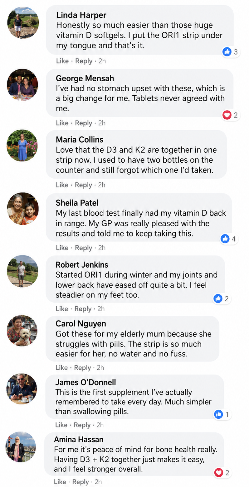 Customer comments about ORI1 D3 + K2 Strips