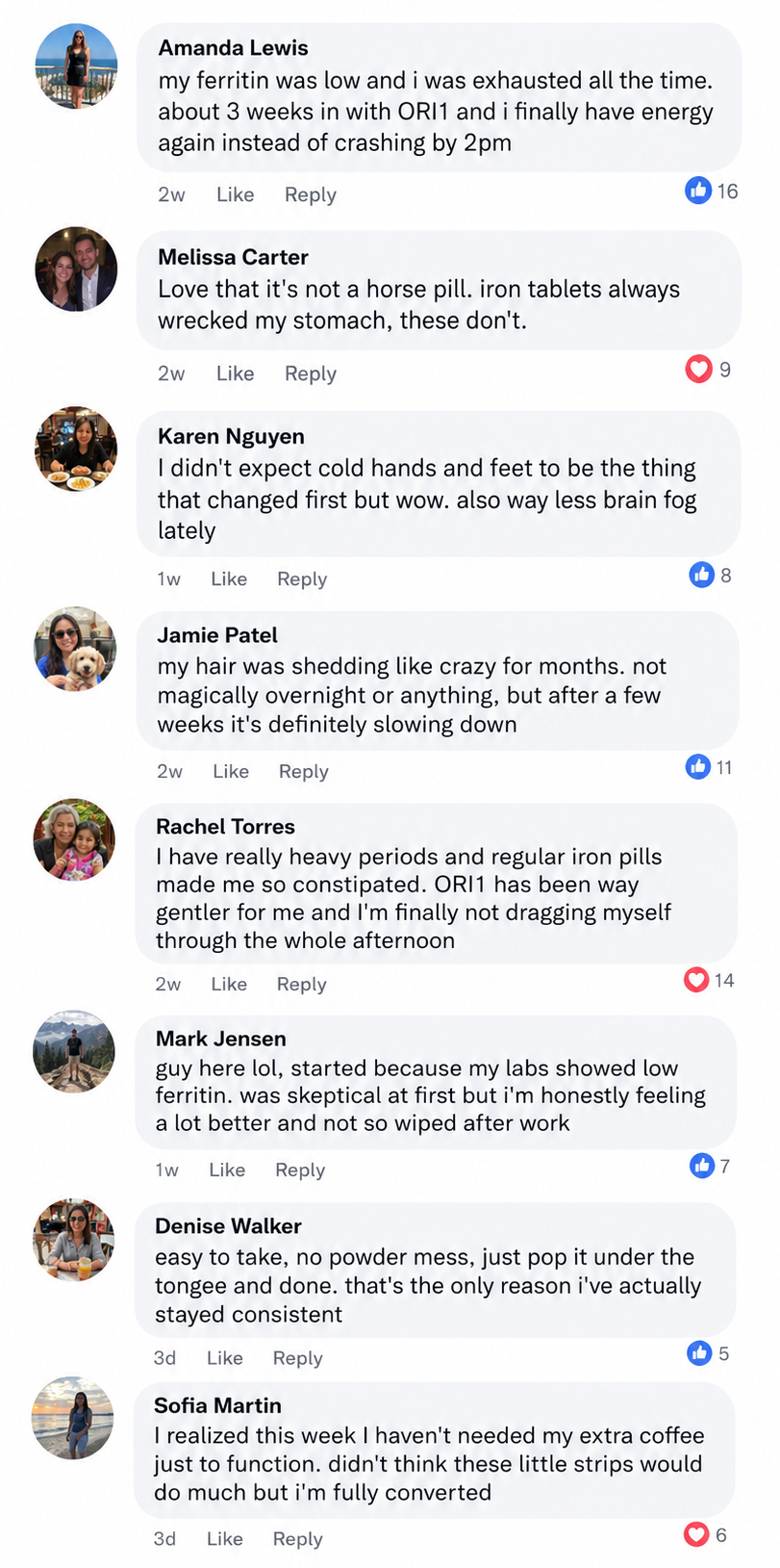 Customer comments about ORI1 Iron Strips