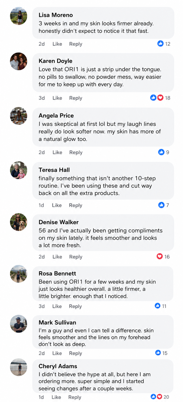 Customer comments about ORI1