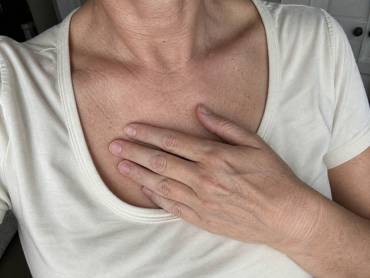 Neck and hands, where collagen loss appears first